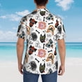 thumbnail image 6 of Balery Hip Hop Dog Print Men's Hawaiian Shirts Short Sleeve Beach Shirt Relaxed Fit Vacation Button Down Shirts-, 6 of 9