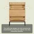 thumbnail image 4 of Brafab Flued Shoe Cabinet, Shoe Storage Organizer Cabinet with 2 Flip Wavy Line Drawers, Freestanding Shoe Rack with Adjustable Shelf for Entryway, 4 of 8