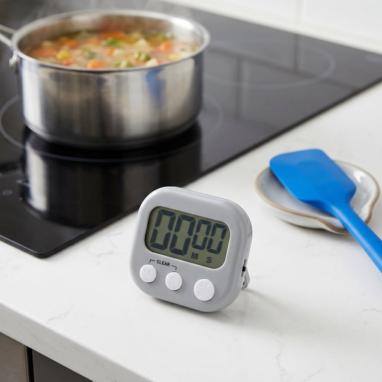 REGALWOVEN Kitchen Timer, Loud Alarm Clock Magnetic Backing Stand ...
