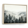 thumbnail image 2 of Designart "Misty Morning Forest Horizon In Grey" Forest Floater Framed Wall Art Living Room, 2 of 5