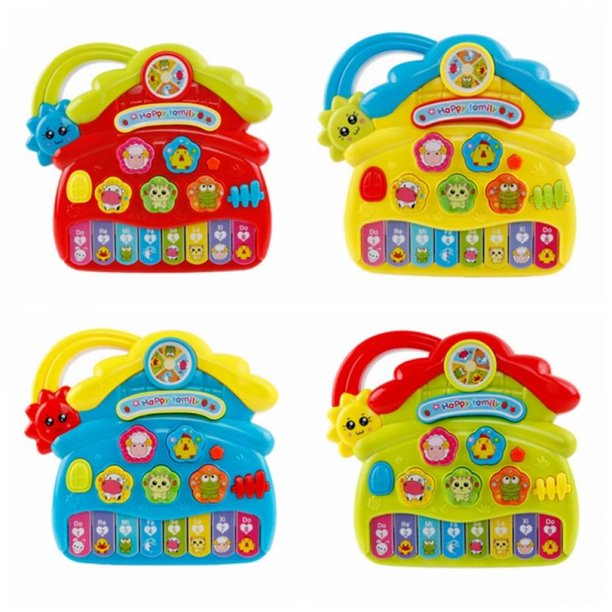 Praeter Baby Farm Shaped Electronic Piano Children Animal Keyboard Educational Cartoon Musical