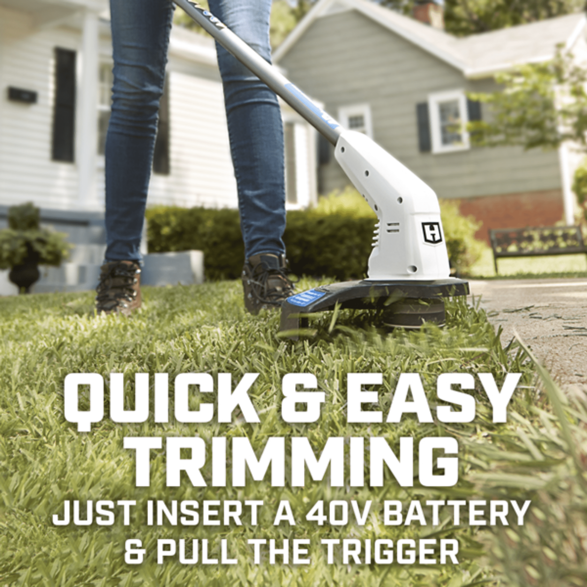 HART 40 Volt 12 inch Cordless String Trimmer Kit 1 2.5Ah