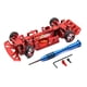 thumbnail image 2 of Tholdsy 1/28 RC Car Metal Upgrade marco modificado conjunto de montaje de vehículo accesorios reemplazo para WLtoys 284131 K969 K979 K989 K999 Kits de construcción modelo Rojo, 2 of 6