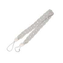 OUNONA 2Pcs Curtain Tiebacks Strap Beige Braided Rope for Home Window Treatment