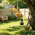 thumbnail image 4 of Solar Animal Garden Hanging Light Forest Animal Swing Lamp Ornament Outdoor with Rabbit Design Warm Glow Hanging Lantern Decor for Tree Branch Patio Yard Balcony Decoration, 4 of 4