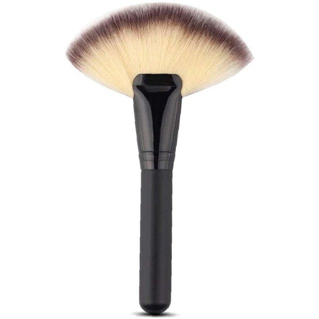 Black Big Big Fan Top Brush Herramientas de maquillaje Fan Concealer Powder Blush Nariz Wipe Brush Herramienta de maquillaje y otros accesorios Pinceles faciales