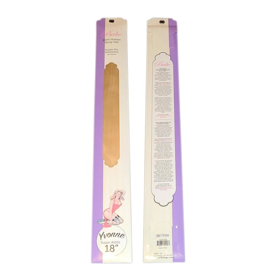 Babe Fusion Pro Extensions 18 Inch Yvonne #1001 20 Pieces 100% Human Remy Hair