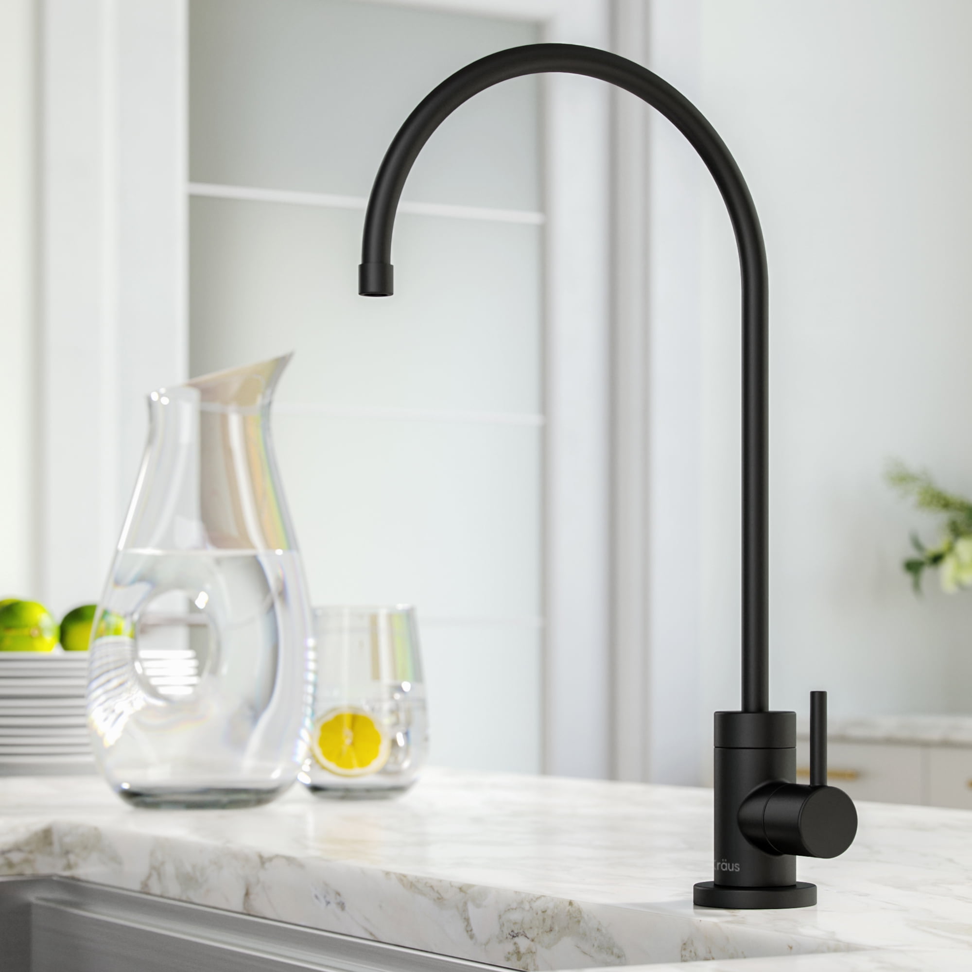 Brushed Nickel Cold SUS Lead-free Drinking Water Filter Tap Faucet Matte Black 