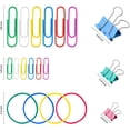 thumbnail image 3 of Clip para carpeta Clip de papel Juego de clips de oficina de color $ Clip de papel de color Banda de goma Adecuado para suministros de oficina y escuela $ Suministros de oficina Clip de papel de cola, 3 of 5