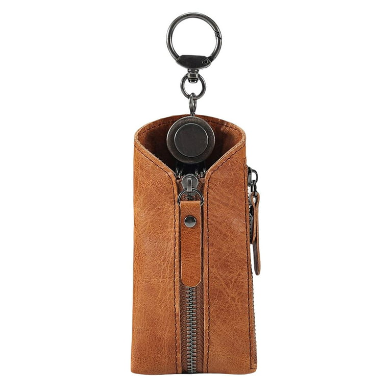Leather Men Women Key Holder Vintage Handmade Keychain Hanging Car Key Pouch  Bag
