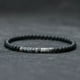 thumbnail image 3 of Pulsera minimalista con cuentas de 4mm para hombre y mujer, Brazalete Unisex con piedras pequeñas de ónix y Emperador, para meditación, Yoga y parejas, 3 of 4