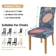 thumbnail image 6 of Boho Chic Dining Chair Covers Set of 4, Stretchable Washable Slipcovers Featuring Retro Ethnic Nordic Style Patterns, Removable Polyester Seat Protector for Rustic Farmhouse and Aesthetic Home Decor, 6 of 7