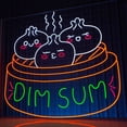 thumbnail image 3 of Handmadetneonsign Dimsum Neon Sign, Dimsum Store Wall Art Decor, Dumpling Restaurant Wall Decor, 3 of 5