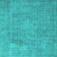 thumbnail image 1 of Ahgly Company Machine Washable Indoor Square Oriental Turquoise Blue Industrial Area Rugs, 3' Square, 1 of 4