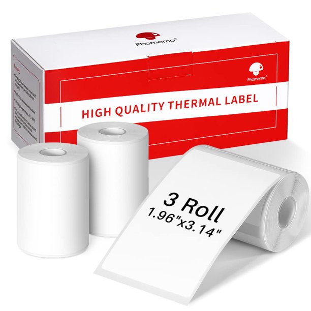 Etiqueta Térmica Phomemo 3 Rollos 5 x 8 cm para M110/M220/M108/M250/M260