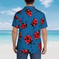 thumbnail image 4 of Yiaed Colorful Ladybird Print Hawaiian Shirt for Men Short Sleeve Button Down Shirts Beach Shirts for Men,3X-Large, 4 of 7