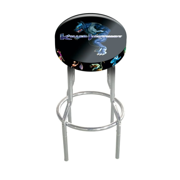 Arcade1Up Round Adjustable Steel Bar Stool, Black