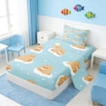 thumbnail image 2 of Manfei Cartoon Walrus Twin Sheet Sets for Kids Boys and Girls, Arctic Animal Print Bedding 3pcs, 1 Flat Sheet, 1 Fitted Sheet and 1 Pillowcase, 2 of 6