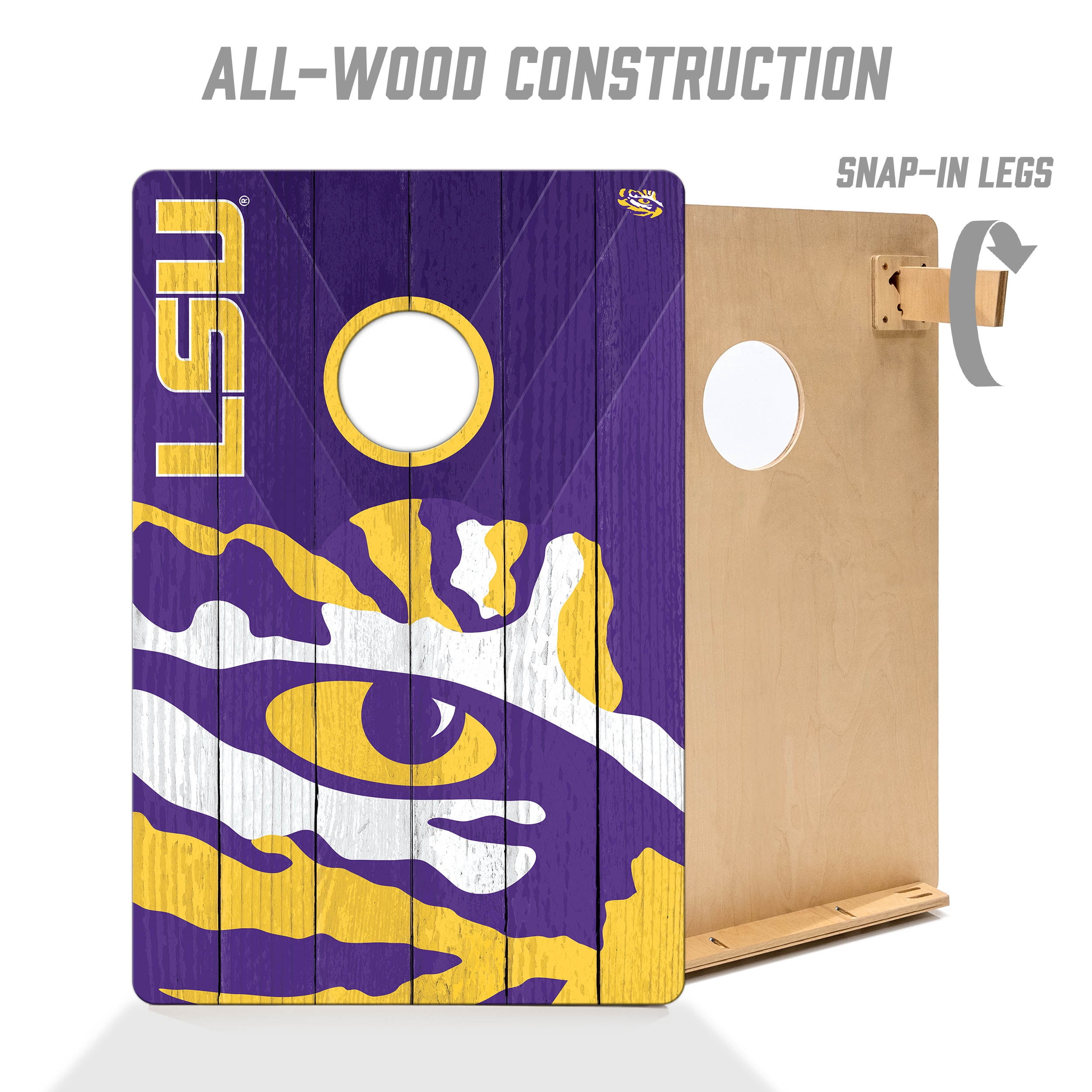 YouTheFan NCAA LSU Tigers 2' x 3' Cornhole Game No Bags