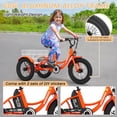 thumbnail image 6 of Lilypelle Electric Ride on tricycle for Kids , 6/9/12Mph Three Max Speed 250W Power trike w/ 24V 10.4Ah Battery, Headlights & Horn, Large Rear Basket ,2 sets of DIY stickers,16"x3" Wheel,30Miles, 6 of 6