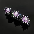 thumbnail image 5 of Rhinestone Flower Hair Toothed Clip Double Layer Snowflake Crystal Barrette Zircon Hair Clips Braided Tool Women Hairpins Headwear(White), 5 of 5