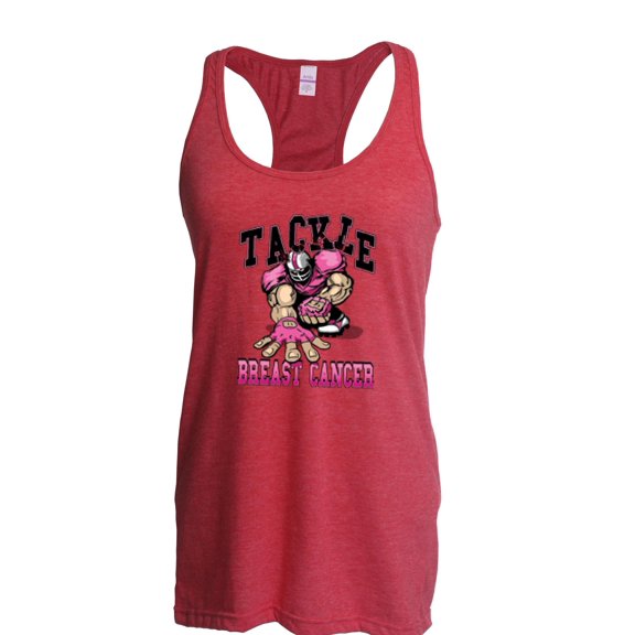 MmF - Women's Racerback Tank Top, up to Women Size 2XL - Tackle Breast Cancer