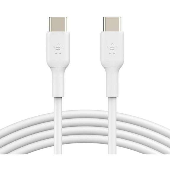 Belkin USB-C to USB-C Fast Charging Cable (2M/6.6ft) for iPhone 16, iPhone 16 Pro, iPhone 16 Pro Max, Galaxy S25, S24, Note, Pixel, iPad Pro, Nintendo Switch 2, Carplay & More - White