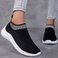 thumbnail image 2 of Running Shoes for Women Men Solid Color Knit Mesh Slip on Sock Sneakers Comfy Soft Sole Lightweight Casual Walking Shoes Dark Gray Size 7, 2 of 6