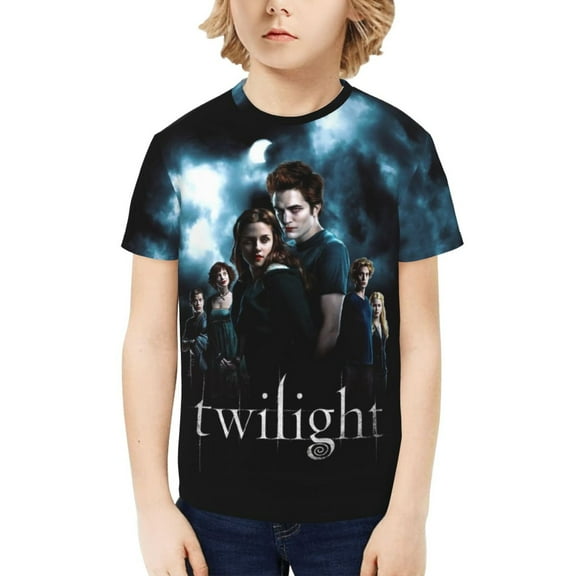 The Twilight Saga T-Shirt for Boys Girls Youth, 3D Printed Graphic T-Shirts Short Sleeve Summer Casual Tee Shirts for Kids