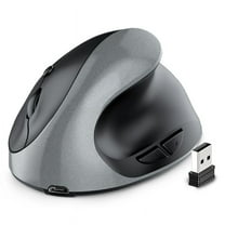 Ergonomic Vertical Mouse Rechargeable Wireless USB 2.4G for Computer Laptop Gaming Mouse Silver Gray
