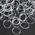 thumbnail image 1 of 500pcs Transparente Élastique Cheveux Anneau Femmes TPU Bandeau Fille Queue de Cheval Coiffure Cheveux Corde, 1 of 10