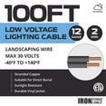 thumbnail image 2 of 12/2 Low Voltage Landscape Wire - 100ft Outdoor Low-Voltage Cable for Landscape Lighting, Black, 2 of 7