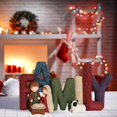 thumbnail image 4 of Resin Modern Nativity Ornament Set Elegant Profile Xmas desktop decor Festival Family Red, 4 of 9