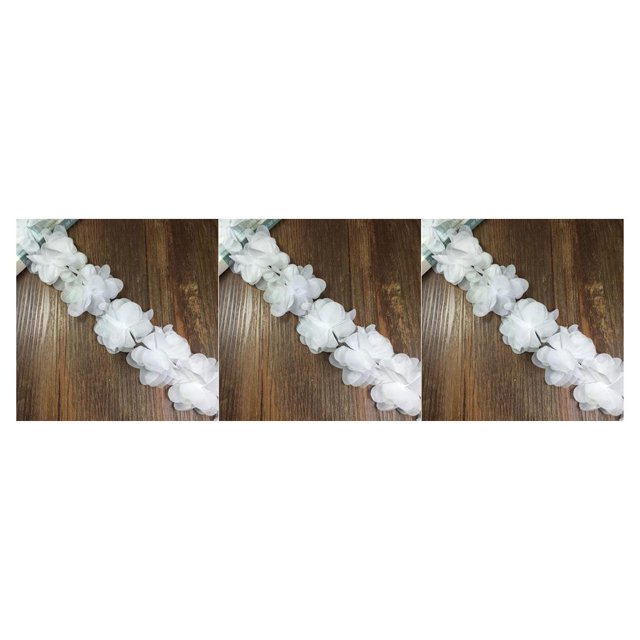 Cateissary Ajuste de la tela del cordón de la flor de la gasa para la artesanía de las vendas de la muñeca de la boda de la costura 12pcs Type1 NO1