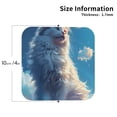 thumbnail image 2 of Yiaed Clear Sky Blue Cat Print Leather Coasters for Drinks - Cup Coasters Coffee Table Kitchen Table Bar, Home & Office Gifts Handmade Drink Coasters-Square, 2 of 6