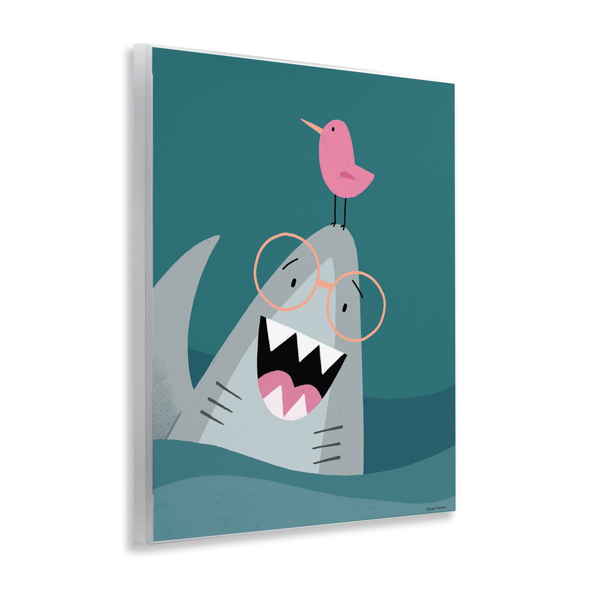 Stupell Industries The Friendliest Shark Wall Plaque Art, design by Rachel Nieman