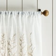 thumbnail image 2 of Martha Stewart Georgia Embroidery Curtain Panel Pair, Ivory, Pole Top, Sheer, Indoor, Adult, 2 Piece Set, 50" x 84", 2 of 7