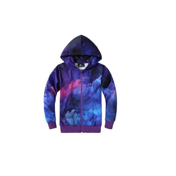 SPEEDRUN Boys Fleece Jacket Zip Up Sherpa Lined Hooded Sweatshirts with Two Pockets