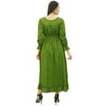 thumbnail image 4 of Bimba Women's Cotton Smocked Waist Long Casual Maxi Dress, 4 of 7