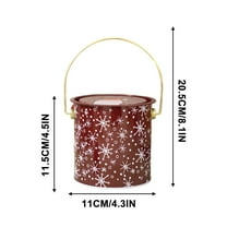 Beautynvta Christmas Cookies Jar with Airtight Lids, Round Bucket with Handle, Tinplate Sweets Cookie Container for Gift Giving Large Cookies