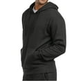thumbnail image 3 of Men's Lightweight Fleece Pullover Hoodie / Sweatshirt, Black S, 1 Pack, 3 of 4