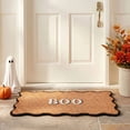 thumbnail image 2 of My Texas House Halloween Multicolor Scallop Boo Outdoor Coir Doormat, 18" x 30", 2 of 6