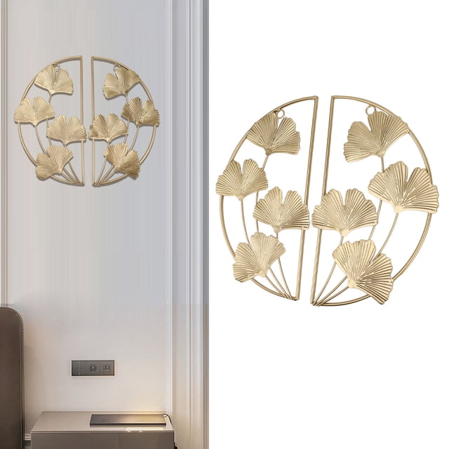 Decoración Colgante De Pared De Hoja Dorada, Decoración De Pared Dorada, Hierro Antioxidante Encantador Para Oficina