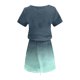 thumbnail image 4 of Mini Vestido de Verano Color Sólido Cuello en V Manga Corta Vestido de Becerro Medio, Vestido Corto de Verano, 4 of 5