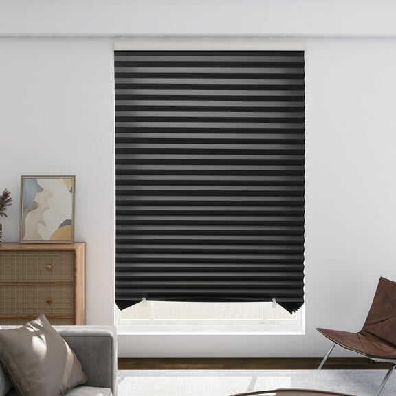 VEVOR Paper Blinds, 6 Pack, 36 in x 72 in, Temporary Blackout Pleated Paper Shades, No Tools No Drilling, Pleated Blinds with Adhesive, Easy to Cut and install, for Indoor Windows, Kitchen, Bedroom
