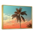 thumbnail image 2 of Designart "Sunset'S Palm Tree" Palms & Palm Trees Floater Framed Wall Decor, 2 of 5