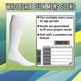 thumbnail image 5 of Yacht & Smith 32 Inch Wholesale Men's Long Tube Socks, Cotton Big And Tall Tube Socks Size 13-16 (White, 48), 5 of 7