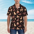 thumbnail image 4 of Daiia Labrador Retriever Dog Hawaiian Shirt for Men Gentle Cotton Regular Short Sleeve Casual-X-Large, 4 of 9