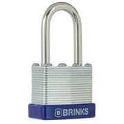 Brinks High-Security Laminated Steel Padlock, 40mm Body with 1-1/2 inch Shackle