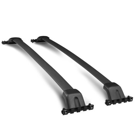 Fox Crossbar Pad - For 2009 to 2015 Honda Pilot 2nd Gen Pair of Aluminum OE Style Roof Rack Top Crossbars (Black Coated) 10 11 12 13 14